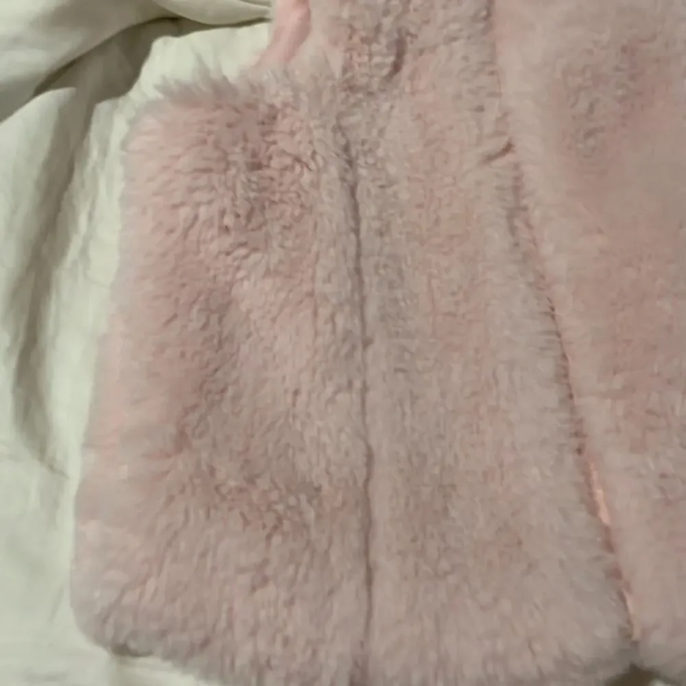 C & C California 5 pink furn vest with collar shaped fit lined worn once euc